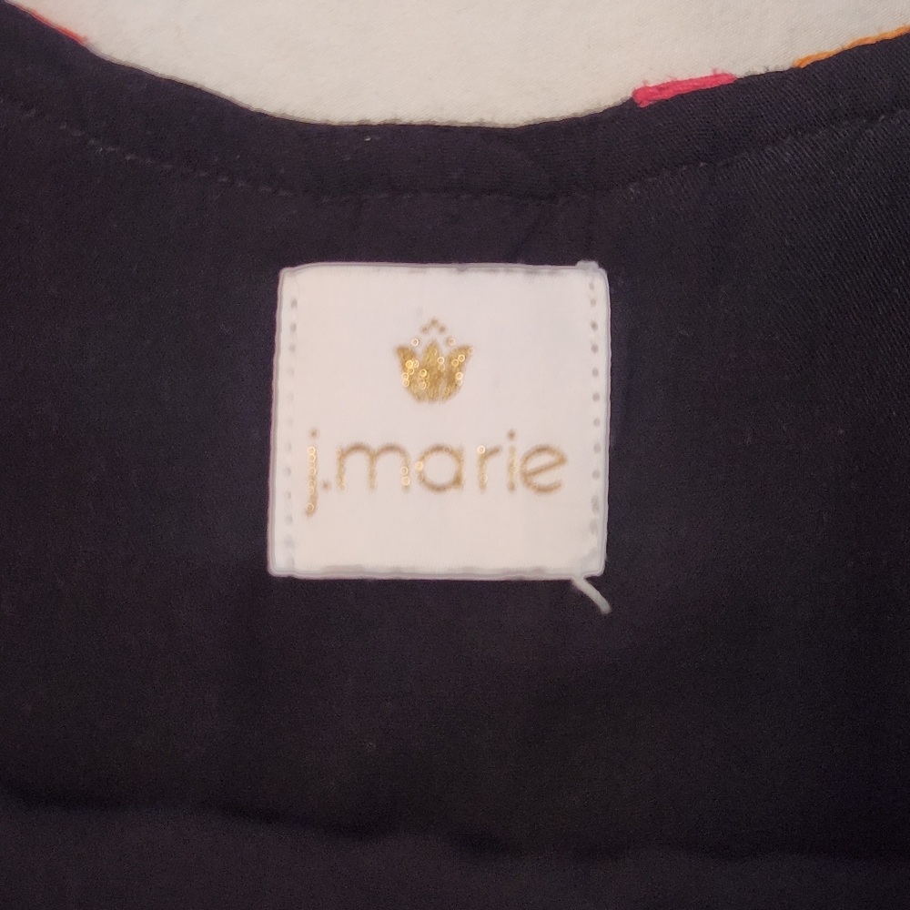 J.Marie Embroidered Shift Dress Vacation Resortwear Bright Mexico Geometric Sz S - Picture 6 of 12